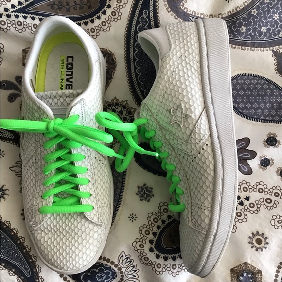 Youth Converse Leather snakeskin look sneakers - Picture 3 of 6